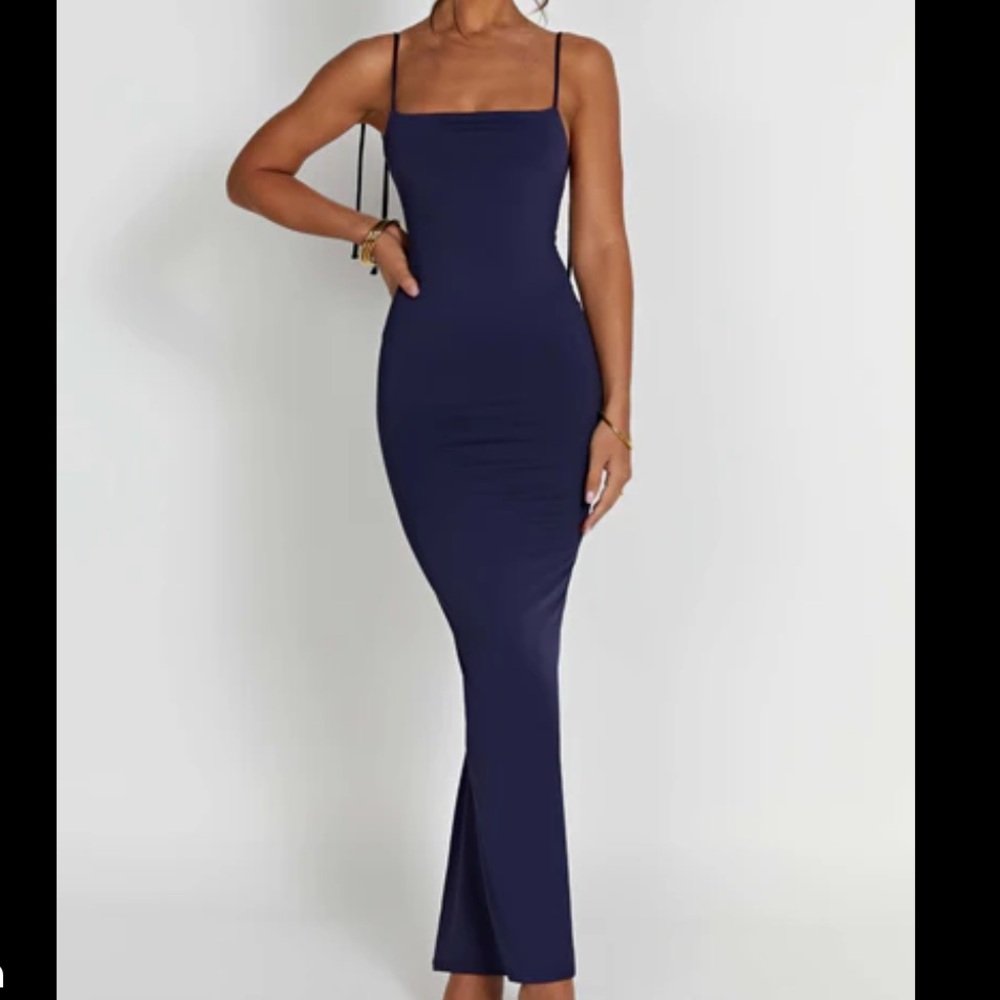 Elegant Navy Maxi Dress